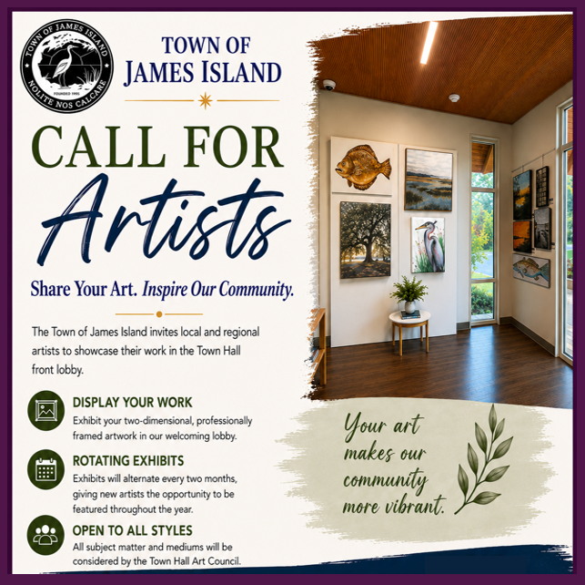 Art Exhibit flyer showing lobby