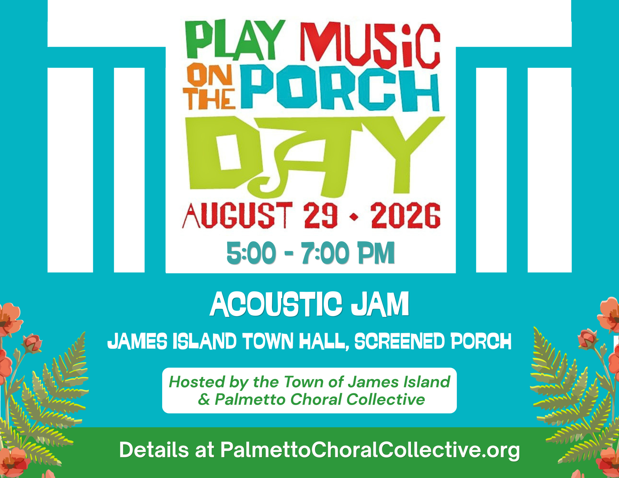 Play Music on the Porch Day Flyer