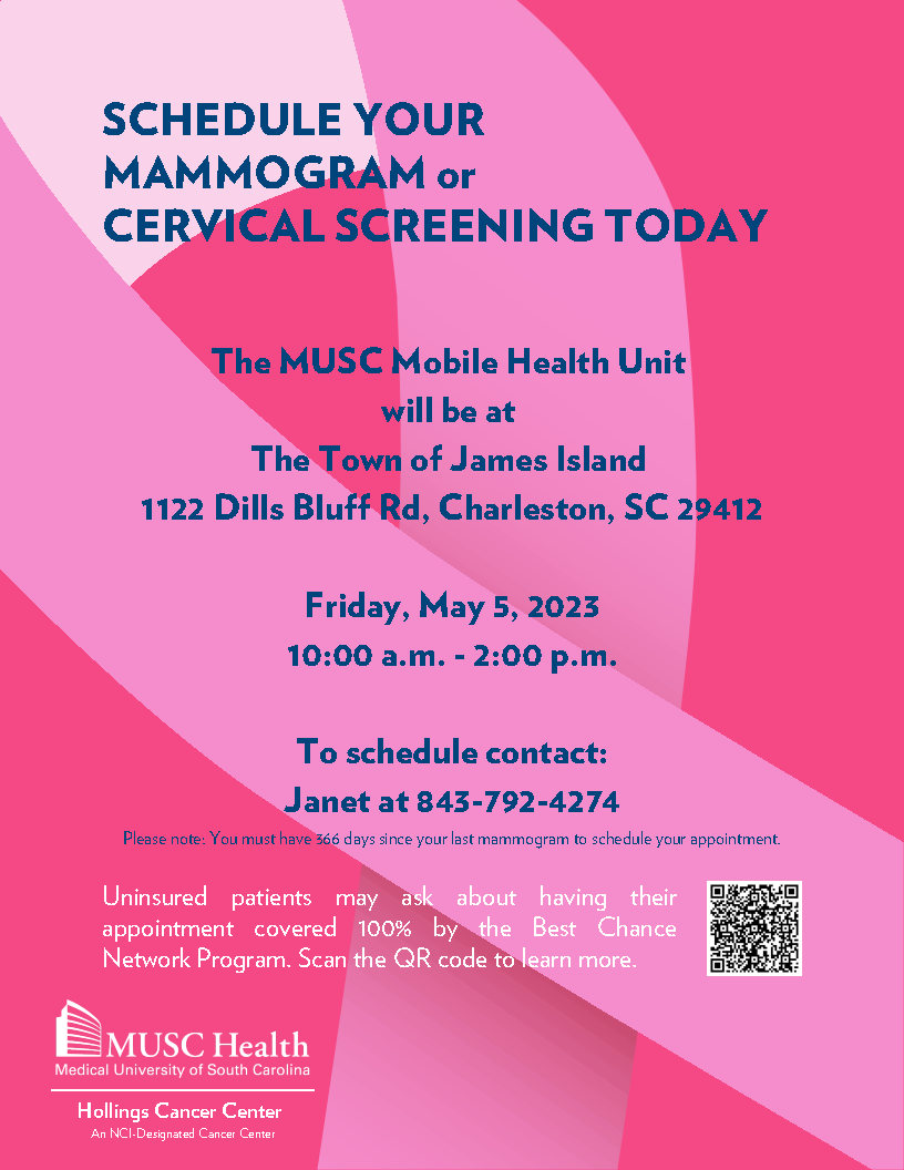 Mobile Mammogram Service at Town Hall Town of James Island, SC